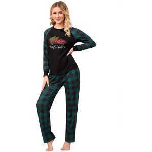 Coolmee Womens Christmas Matching Sets Christmas Christmas Elf Holiday Xmas Set - 1 of 4