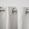 Set of 2 Chateau Striped Faux Silk Light Filtering Grommet Top Window Curtain Panels - Exclusive Home - 3 of 4