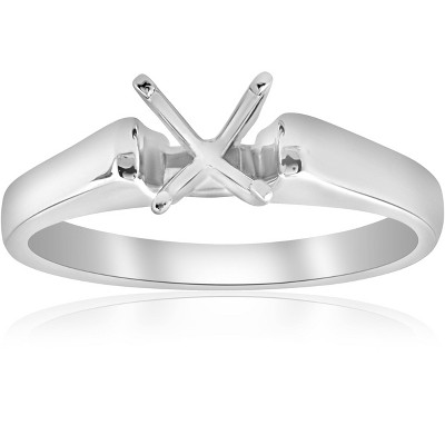 Pompeii3 Solitaire Ring 14K White Gold