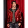 Lars Amadeus Men's Long Sleeves Zip Up Sparkle Metallic Sequins Hoodie Jackets - 2 of 4