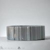 Gray Marmara Vessel Sink – Handcrafted Cylindrical Bathroom Basin, 15.94 Inch Polished Natural Stone Sink with Unique Veining, Durable Marble Bathroom - 3 of 4