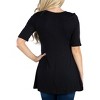 24seven Comfort Apparel Womens Elbow Sleeve Swing Tunic Top For Women - 3 of 4