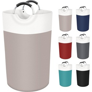 90L Laundry Basket, Freestanding Laundry Hamper, Collapsible Dirty Clothes Hamper, Waterproof Fabric with Foam Protected Aluminum for College - 1 of 4