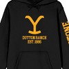 Yellowstone Dutton Ranch Est. 1886 Long Sleeve Black Adult Hooded Sweatshirt - 2 of 3