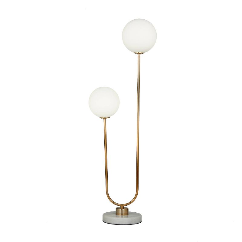 2-Light Marble Orb Table Lamp with Marble Base - Olivia & May, 2 of 8