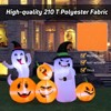 Tangkula 6 FT Halloween Inflatable Pumpkins & Ghosts Party Decoration w/Bright LED Lights & Powerful Blower - 2 of 4