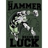 Juniors Womens Marvel St. Patrick's Day Thor My Hammer Needs No Luck Festival Muscle Tee - 2 of 4