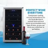 Newair Freestanding 43 Bottle Dual Zone Compressor Wine Fridge in Stainless Steel, Adjustable Racks and Exterior Digital Thermostat - 2 of 4