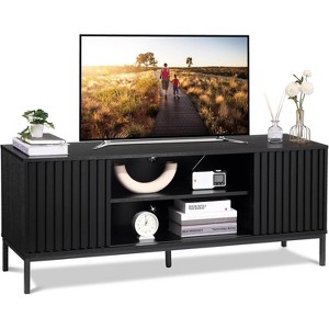 TV Stand, Mid Century Modern TV Table for TV's Up to 65 Inch, Entertainment Center With Cord Management for Media Furniture - 1 of 4