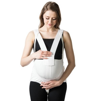 Unique Bargains Maternity Belt Abdomen Back Support Pregnancy Band With  Shoulder Strap Beige 1pc Beige : Target