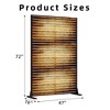 MAYEERTY Veneer Classic Venetian Blind Wood Grain Dark Brown Galvanized Steel Screen Outdoor and Indoor Divider for Balcony Garden - 4 of 4