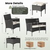 Tangkula 7PCS Outdoor Wicker Sofa Set Patio Rattan Sofa Set w/ Coffee Tables & Ottomans - 4 of 4