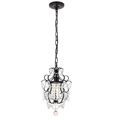Kirin Oil Rubbed Bronze Pendant with Clear Crystal Trim