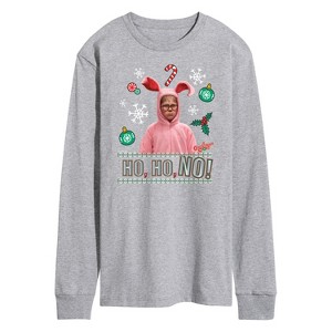 Men's - A Christmas Story - Ho Ho No Pink Bunny Suit Long Sleeve Graphic T-Shirt - 1 of 4