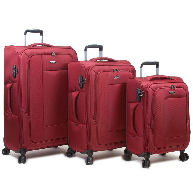 Dejuno Twilight Lightweight Nylon 3-Piece Spinner Luggage Set, 1 of 6