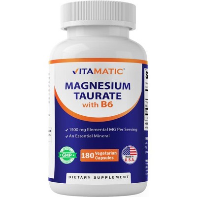 Magnesium Taurate 1500mg 180 Vegetarian Capsules