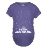 Maternity Force Is Strong Funny Pregnancy T Shirt Graphic For Expecting Mothers - Crazy Dog Maternity T Shirt - 2 of 4
