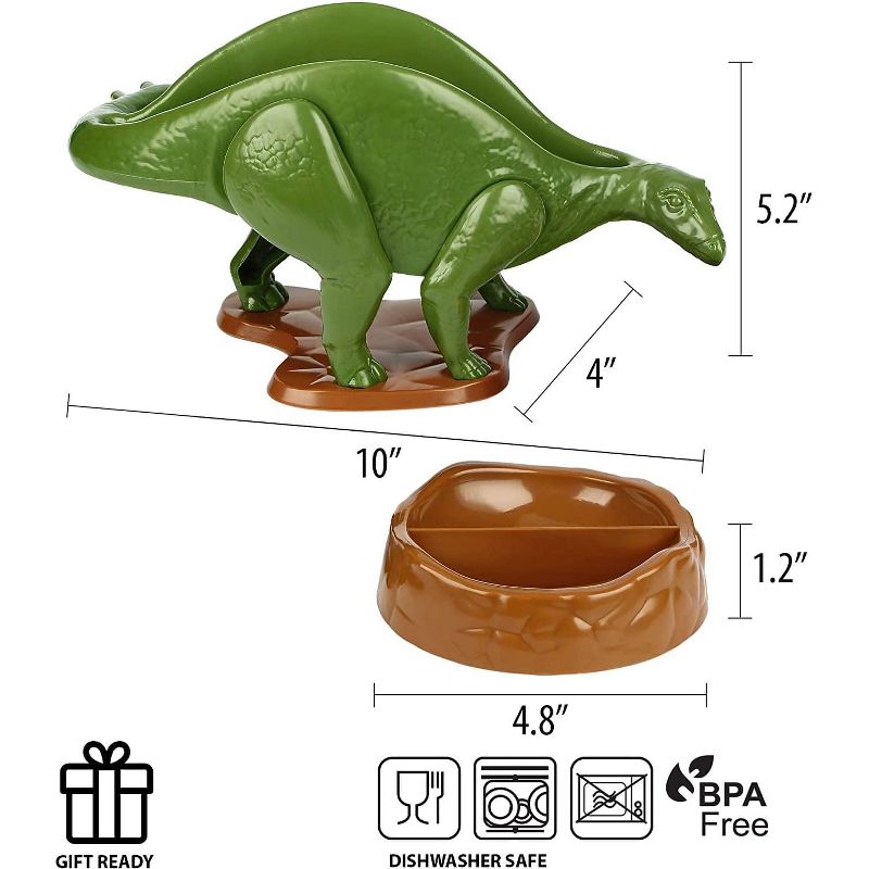 Funwares NACHOsaurus Sculpted Dinosaur Snack & Dip Bowl Set, 2 of 5