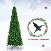 Costway 7.5ft Pre-Lit Hinged Pencil Christmas Tree 350 White Lights - 4 of 4