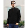Men's Casual Stand Collar Long Sleeve Jacquard Knit Sweater Hoodie - 3 of 3