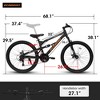 NicBex 24" Mountain Bike with Full Suspension for Adults,21-Speed Grip Shifters,High Carbon Steel Frame,Mechanical Disc Brake,MTB Bikes - 2 of 4