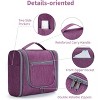 Narwey Hanging Toiletry Bag Travel Makeup Bag Organizer Toiletries Bag for Cosmetics Essentials Accessories (Large, Dark Purple) - 2 of 4