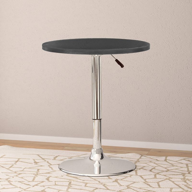 Round Adjustable Pedestal Dining Table Black - CorLiving, 2 of 6