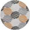 Copper Ivory And Gray Geometric Washable Indoor Outdoor Area Rug - 4 of 4