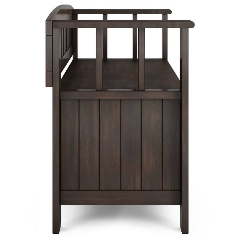 Normandy Small Entryway Storage Bench Brunette Brown - Wyndenhall, 5 of 13