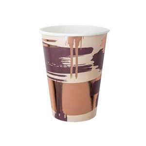 Jollity & Co. - Mauve 12 oz Cups - Pack of 8 Paper Cups - 1 of 2