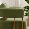 2-Piece Teddy Fleece Decorative Side Chair Set with Gold Metal Legs - 4 of 4