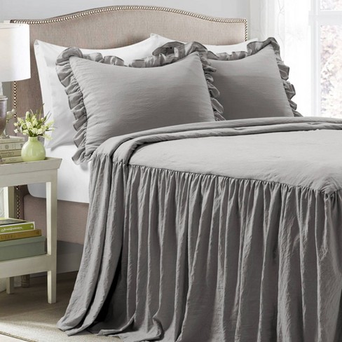 White ruffle skirt bedspread sale