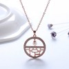 Flower Window Pattern Pendant Necklace for Women Cz Simulated Pearl Ginger Lyne Collection - 2 of 4