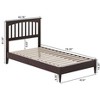 AFI Furnishings Becket Twin Solid Wood Low Profile Platform Bed, Espresso - 2 of 4