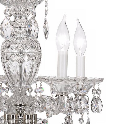Mini Polished Silver Crystal 5-Light Chandelier