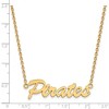 Black Bow Jewelry 14k Yellow Gold Plated Sterling Silver East Carolina Pirates NCAA Necklace 18 Inch - 3 of 4