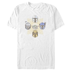 Men's Star Wars: The Mandalorian Grogu Helmets T-Shirt - 1 of 4