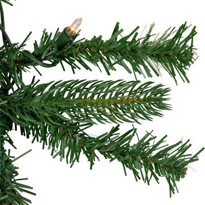 9' Green Artificial Christmas Garland with Clear Lights
