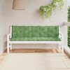 vidaXL 2-Piece Garden Bench Cushions - Leaf Pattern Oxford Fabric - Water-Resistant & Lightweight - Non-Slip with Attached Ropes - 2 of 4