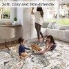 Washable Modern Abstract Area Rug, Soft Marble Pattern Non-Slip Carpet for Living Room, Kitchen, Playroom - 4 of 4