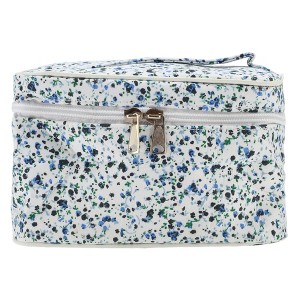 Unique Bargains Women's Flower Square Travel Cosmetic Bag 1 Pc - 1 of 3