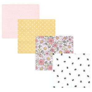 Luvable Friends Hudson Baby Flannel Receiving Blankets 4pk - 1 of 2