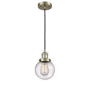 Beacon - 1 Light Cord Hung Mini Pendant In Industrial Style-9.5 Inches Tall and 6 Inches Wide - 1 of 1