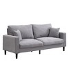 Sapphtopaz Corduroy High Resilience Sofa with Throw Pillows Modern Comfy Sofa Couch for Living Room,Bedroom,Apartment - 4 of 4