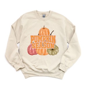 Simply Sage Market Women's Graphic Sweatshirt Pumpkin Season Distressed - 1 of 4