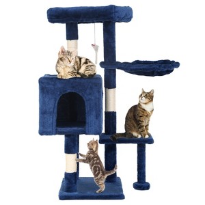 FDW Multi-Functional Cat Tree for Climbing Scratching and Resting Cat Tower for Indoor Cats with Cat Scratching Post Cat Condo Furniture - 1 of 4