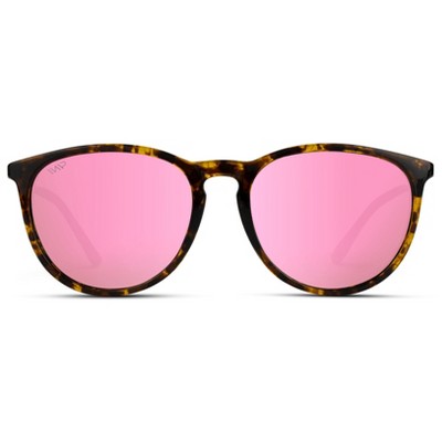 WMP Eyewear Metal Temple Round Polarized Sunglasses