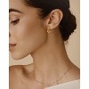 Molenia Huggie Hoop Earrings for Women, 14K Gold Plated Sterling Silver Small Chunky Earrings Fine Jewelry Anniversary Birthday Gifts for Her Women - 2 of 4