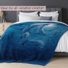 Hastings Home 92"x80" Weighted Blanket with Ocean Dolphins Pattern- Plush Thick 8 Pound Faux Mink Soft Fuzzy Blanket for Couch, Sofa and Bed - 3 of 4