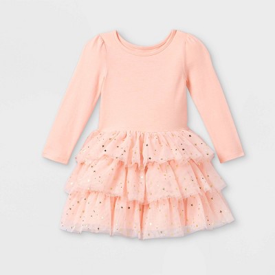 long sleeve pink tutu dress